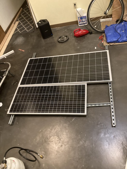 170 watt panel and 100 watt panel on rack 2